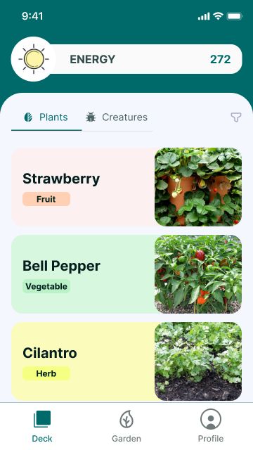 Deck - Plants tab